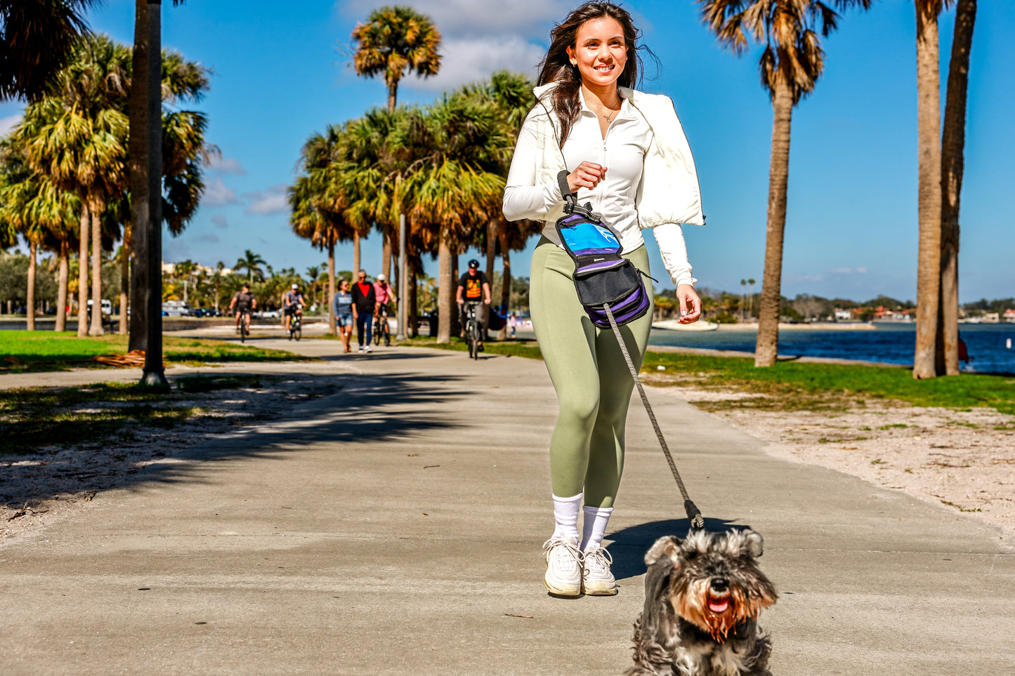 The Ultimate Hands-free Dog Walking Bag (Purple)