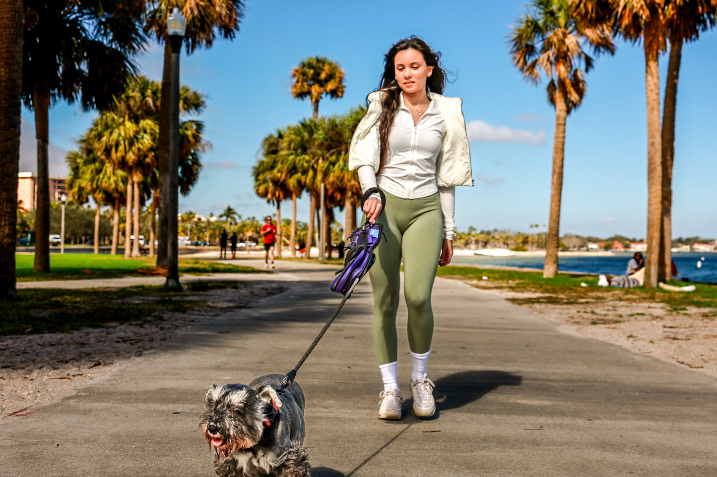 The Ultimate Hands-free Dog Walking Bag (Purple)