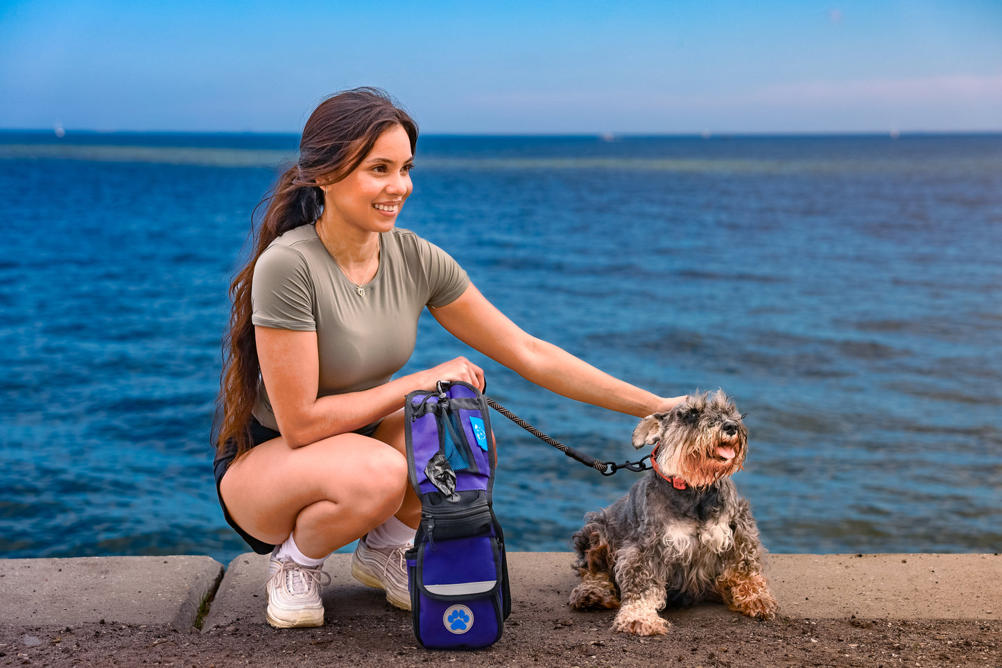 The Ultimate Hands-free Dog Walking Bag (Purple)